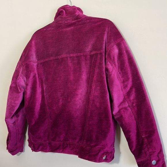 Pree People velvet trucker jacket in pink XS - Picture 8 of 14